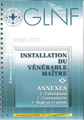 Rituel d'installation du Vénérable Maître édition révisée