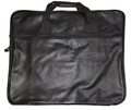 SACOCHE FINE NOIRE EN CUIR GRAINÉ POUR TABLIERS DE TOUTES DIMENSIONS