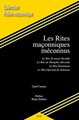 RITES MAÇONNIQUES MÉCONNUS (RECTIFIÉ, MEMPHIS-MISR